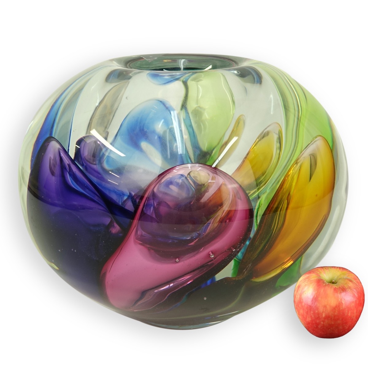 Leon Applebaum American (1945 - ) Art Glass Vase