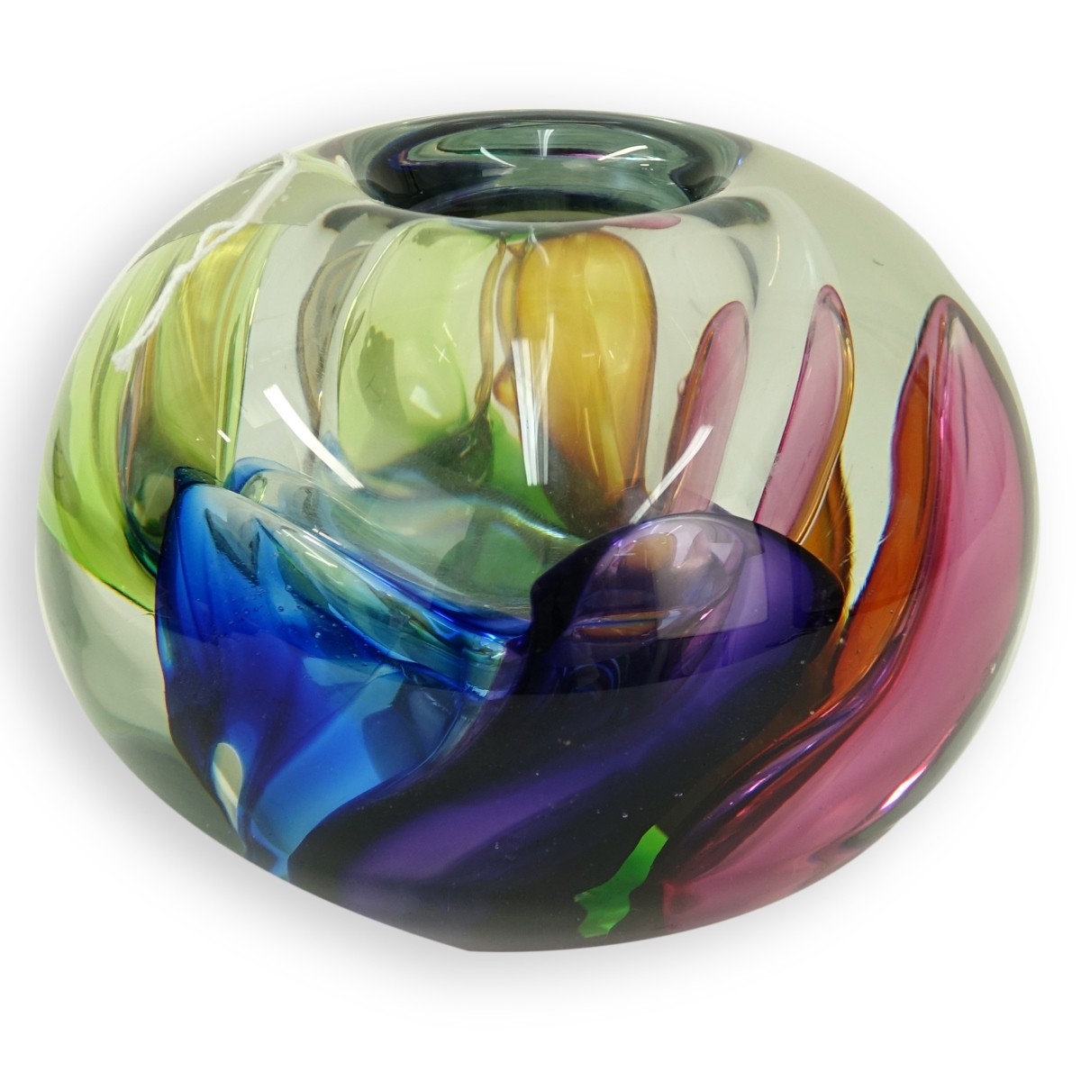 Leon Applebaum American (1945 - ) Art Glass Vase