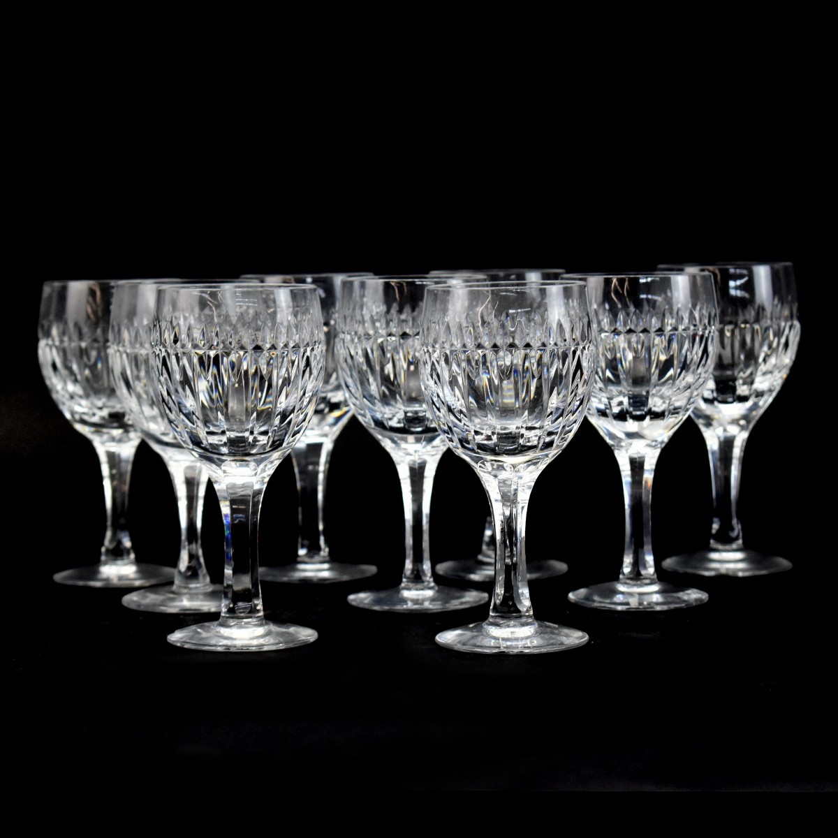 Baccarat Style Crystal Wine Glasses