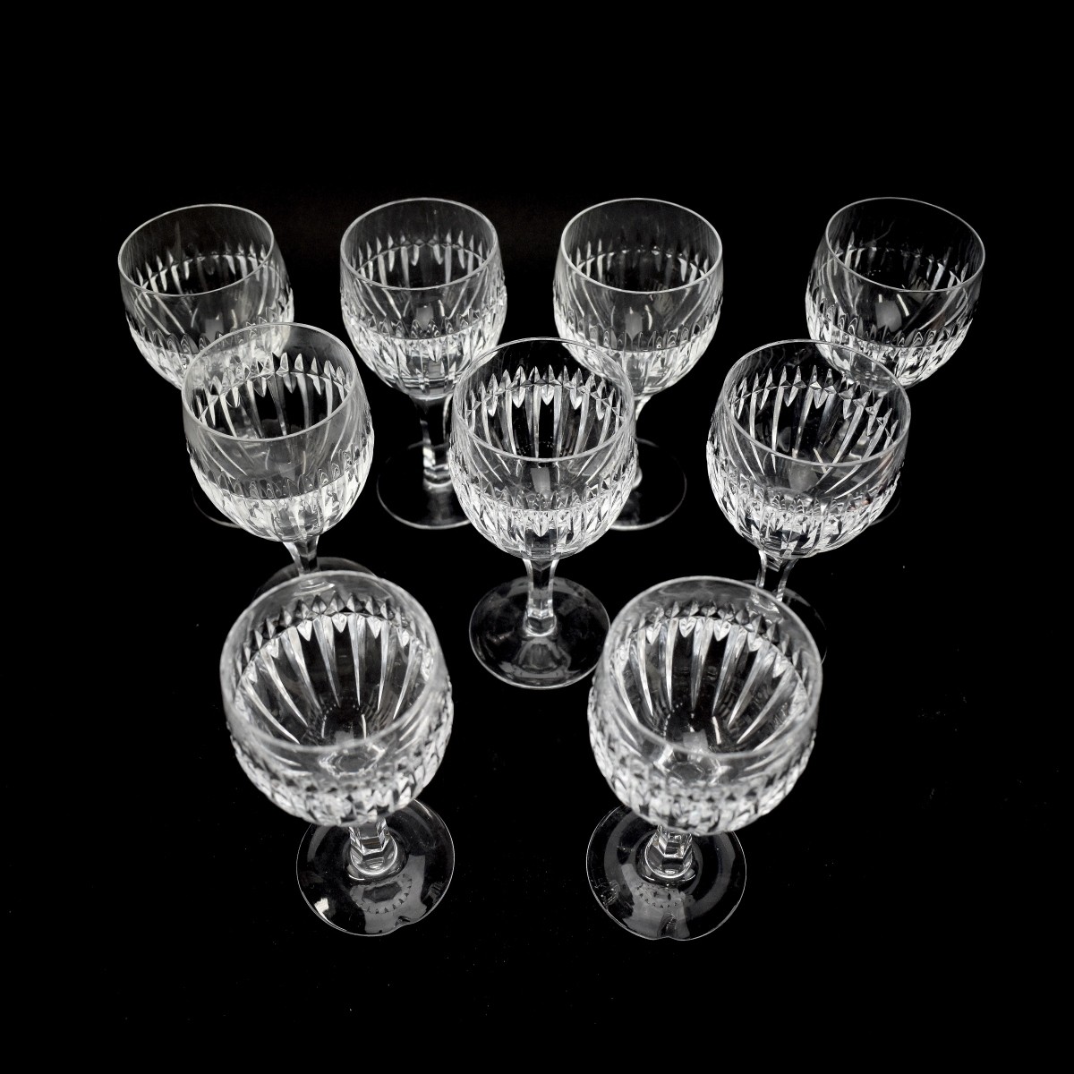 Baccarat Style Crystal Wine Glasses