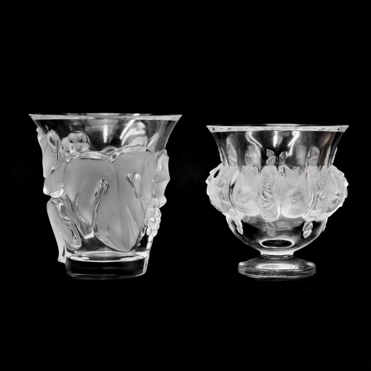 Lalique Crystal Vases