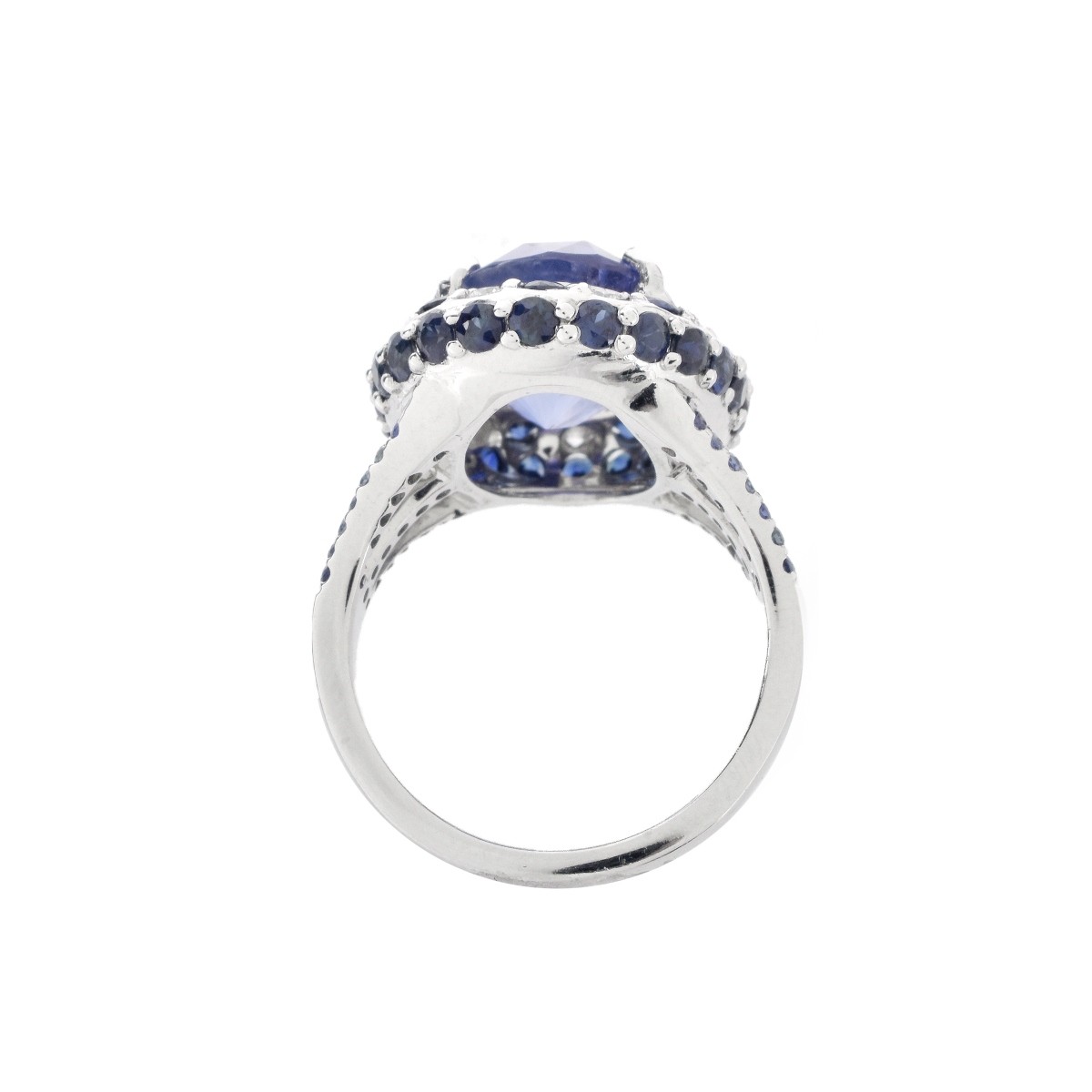 GIA Ceylon Sapphire and 18K Ring