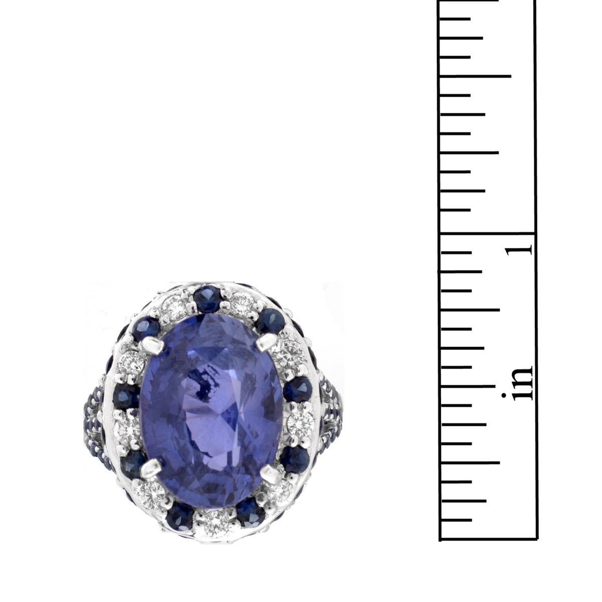 GIA Ceylon Sapphire and 18K Ring