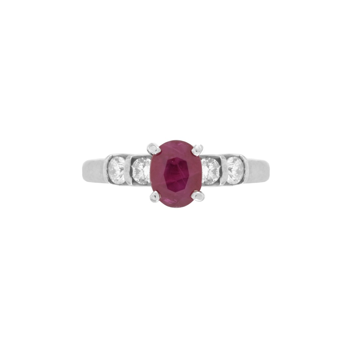 AGL Burma Ruby, Diamond and 14K Ring