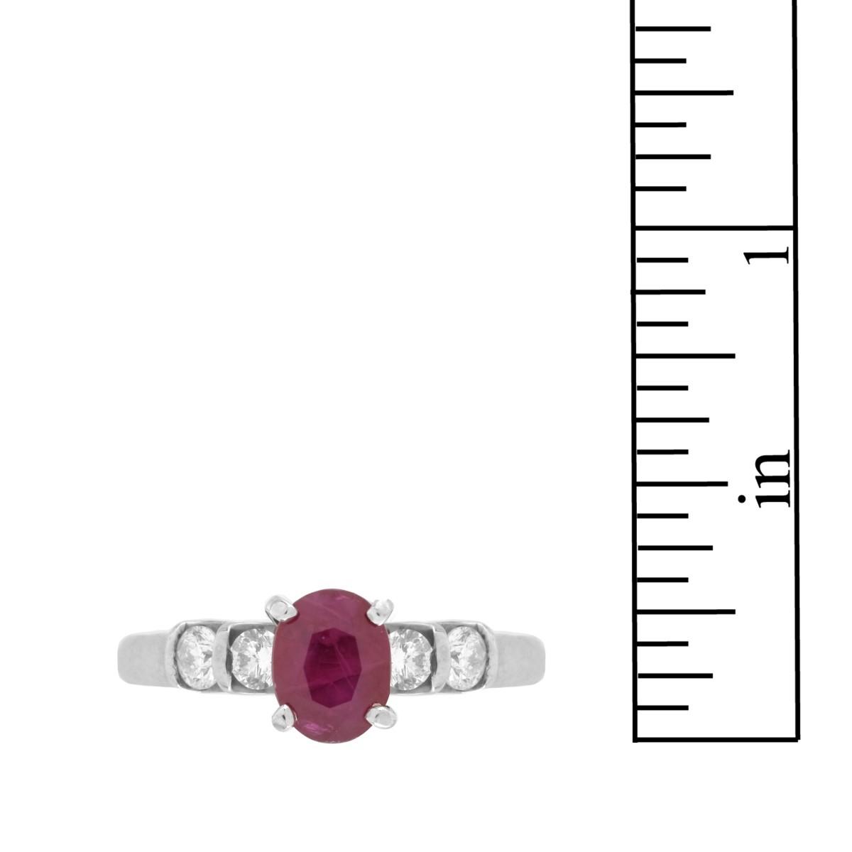 AGL Burma Ruby, Diamond and 14K Ring