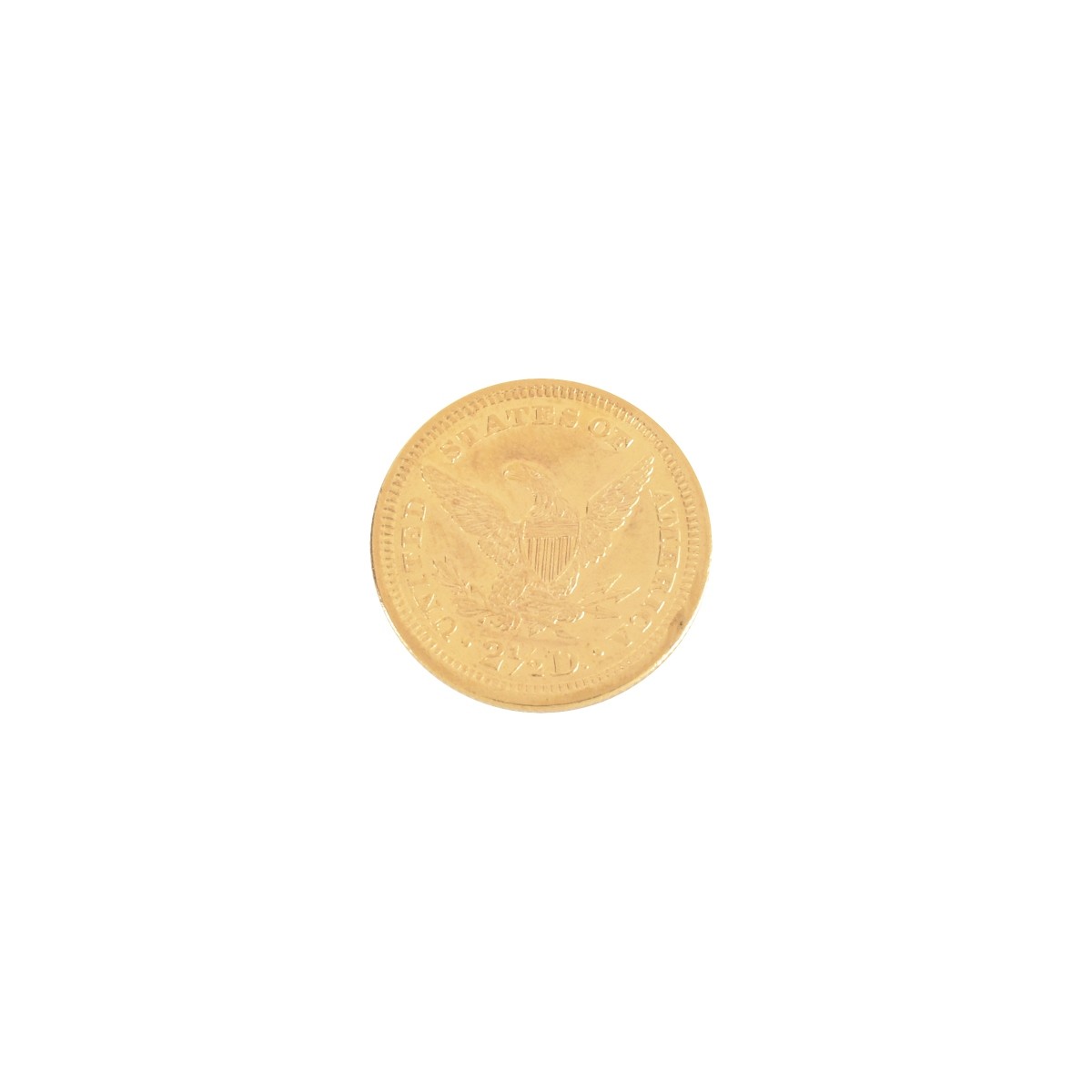 1861 US Gold Liberty Head/Civil War $2.50