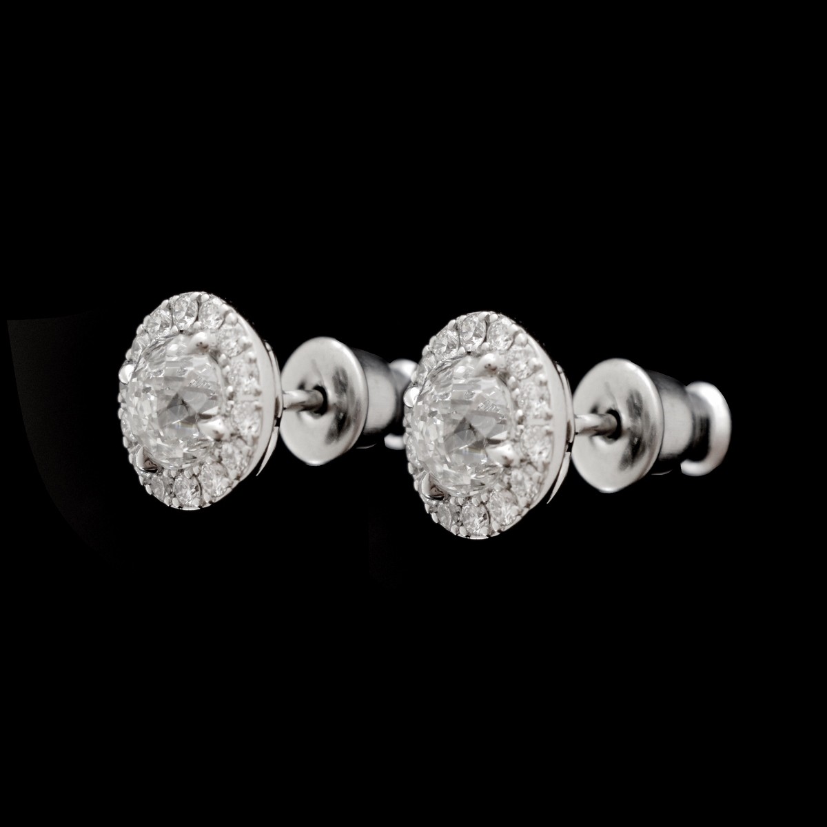 AGSL Diamond and 14K Ear Studs