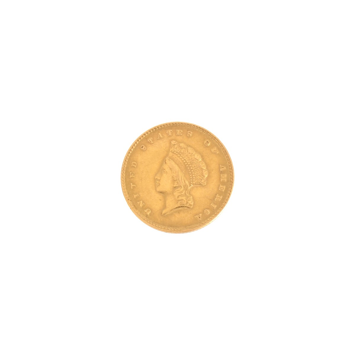 1855 US Gold One Dollar Coin