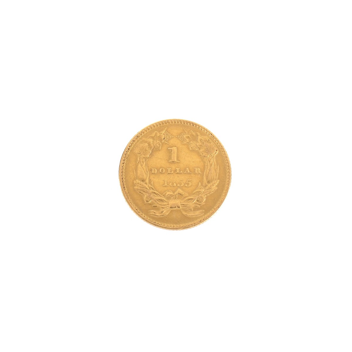 1855 US Gold One Dollar Coin