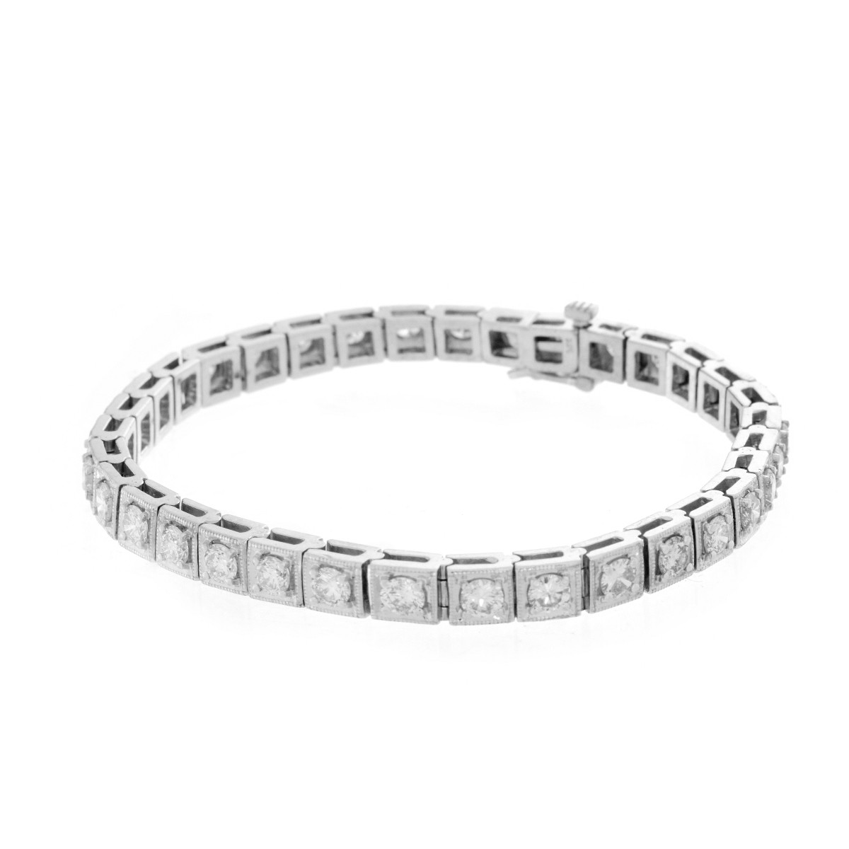 Diamond and 14K Tennis Bracelet