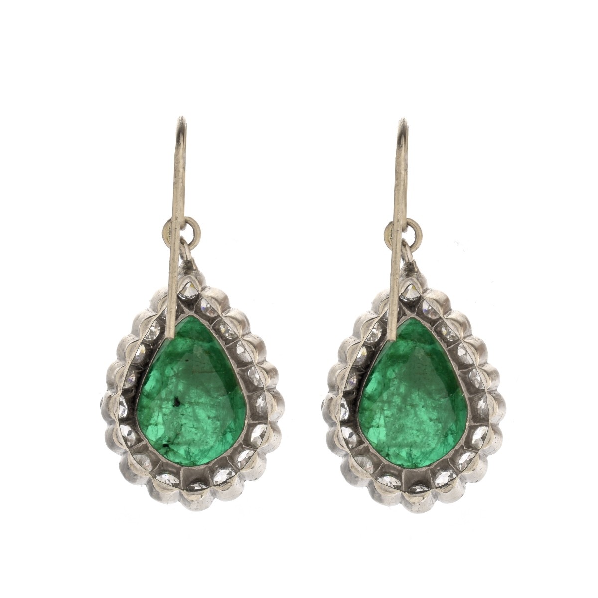 GIA Emerald and Diamond Earrings