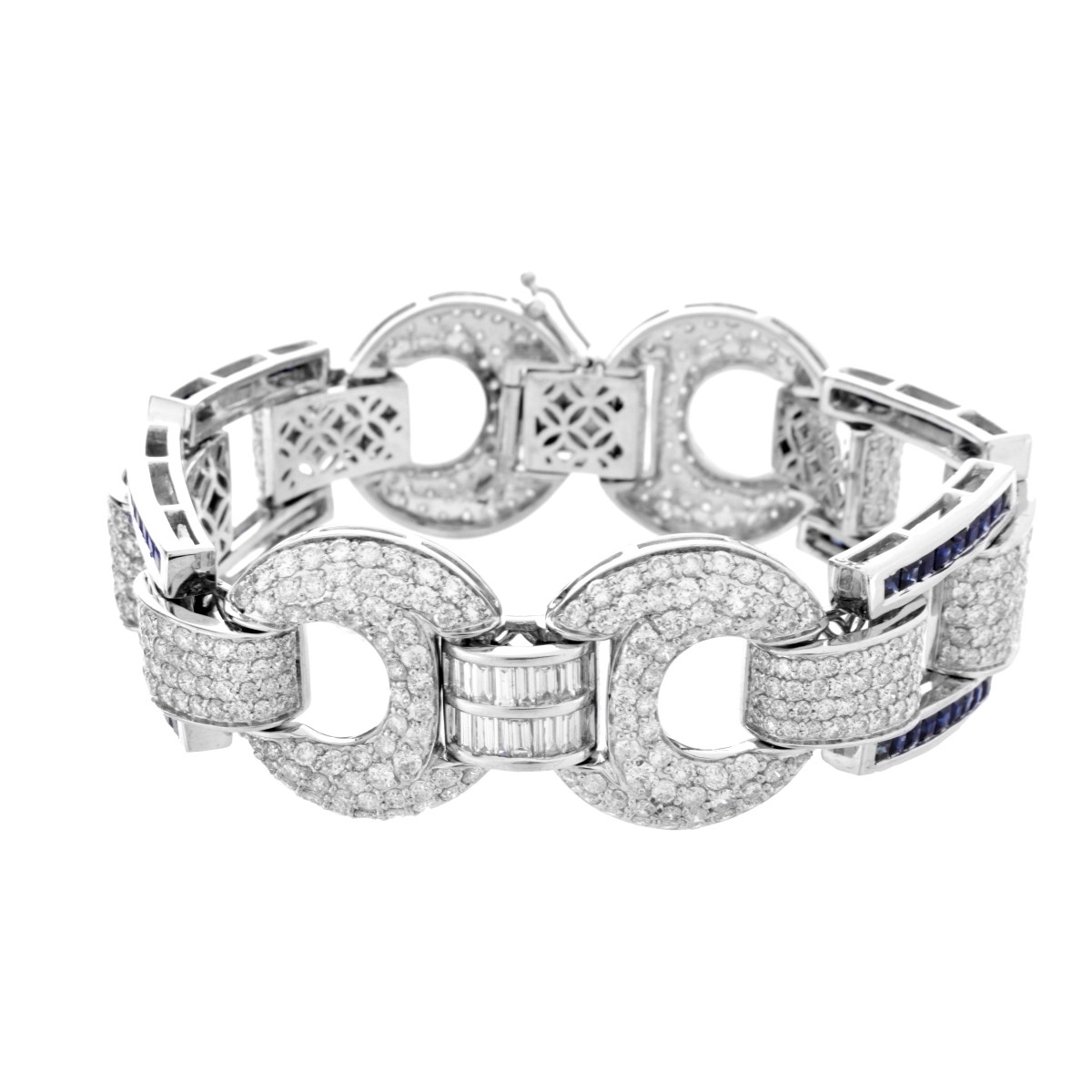 Diamond, Sapphire and 18K Bracelet