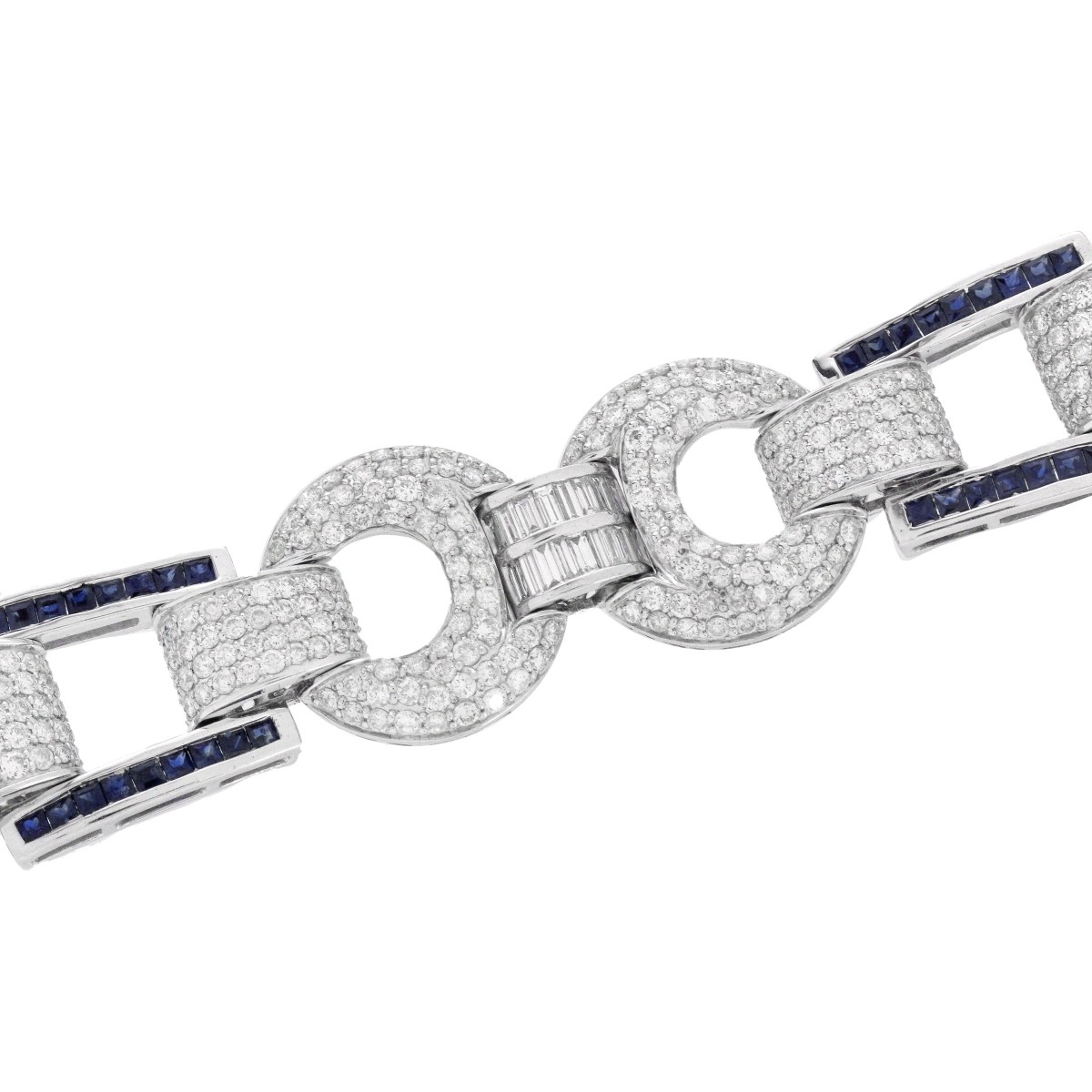 Diamond, Sapphire and 18K Bracelet