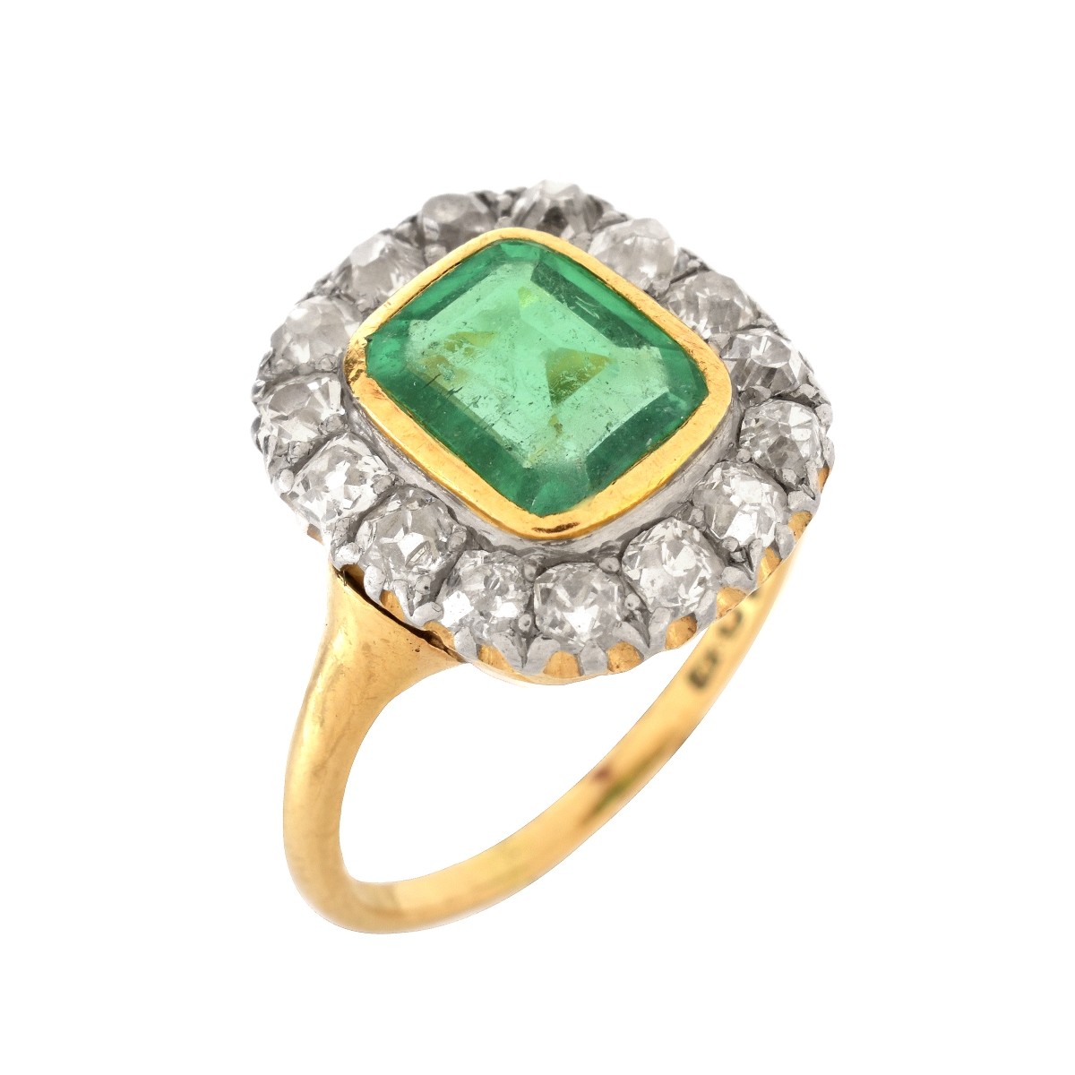 GIA Emerald, Diamond and 18K Ring