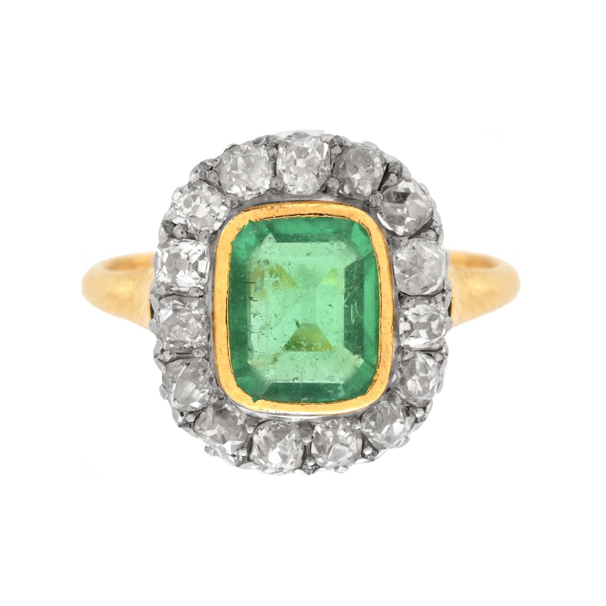 GIA Emerald, Diamond and 18K Ring