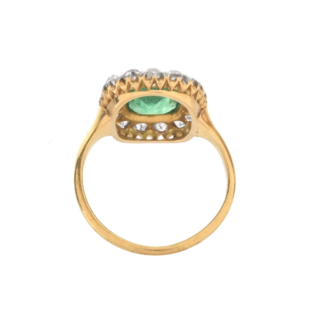 GIA Emerald, Diamond and 18K Ring