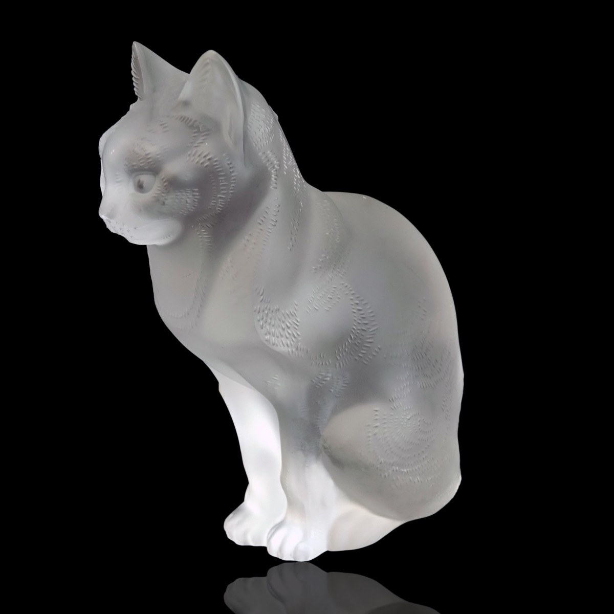 Lalique "Seated Cat" Figurine