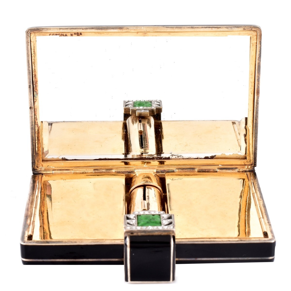 French Art Deco 18K Compact
