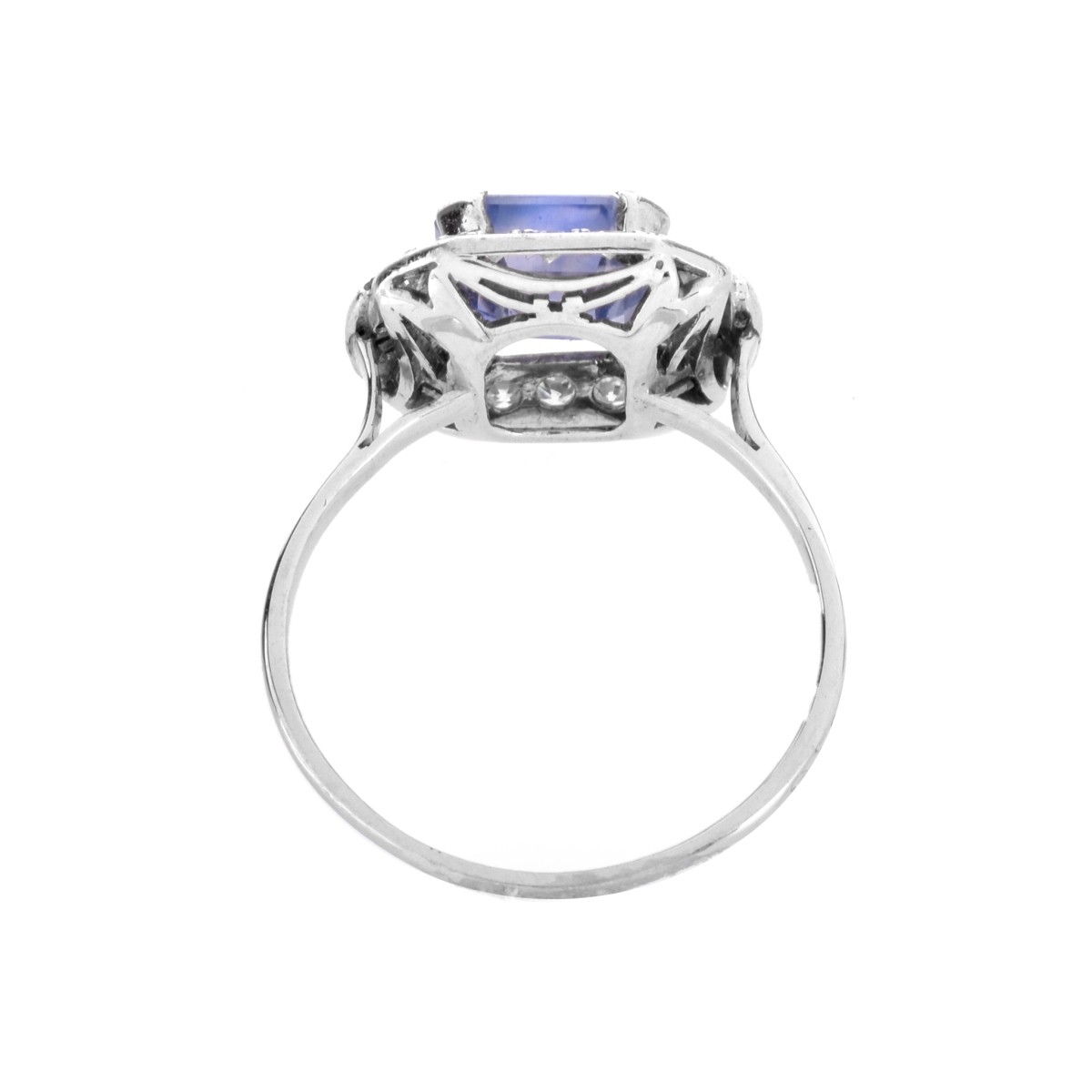 GIA Sapphire, Diamond and 14K Ring