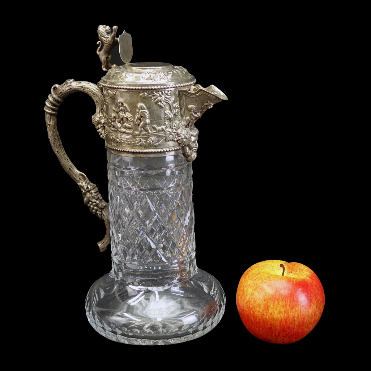 Topazio Crystal and Sterling Claret Jug