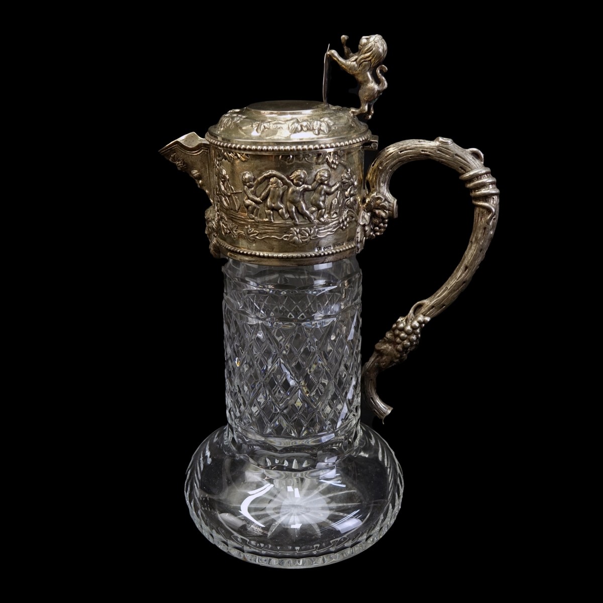 Topazio Crystal and Sterling Claret Jug