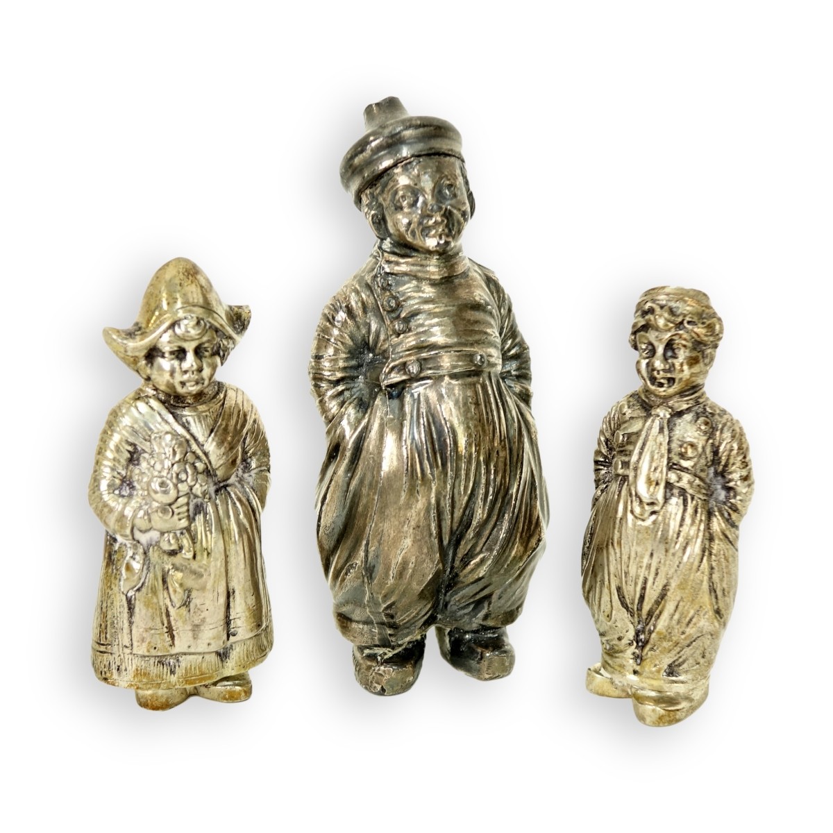 3 German Silver Dutch Figurines