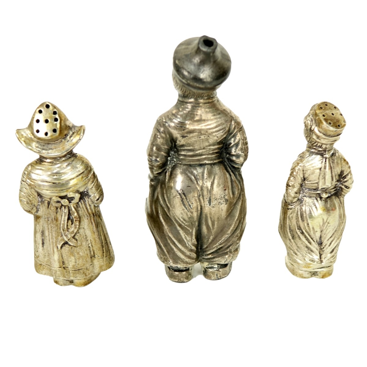 3 German Silver Dutch Figurines