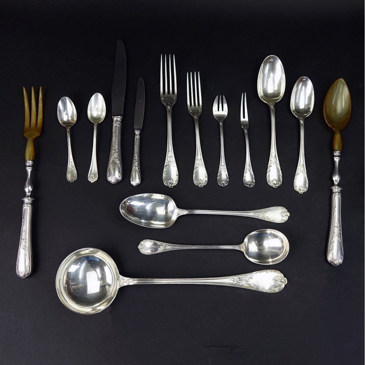 Ninety One (91) Pc Christofle Flatware