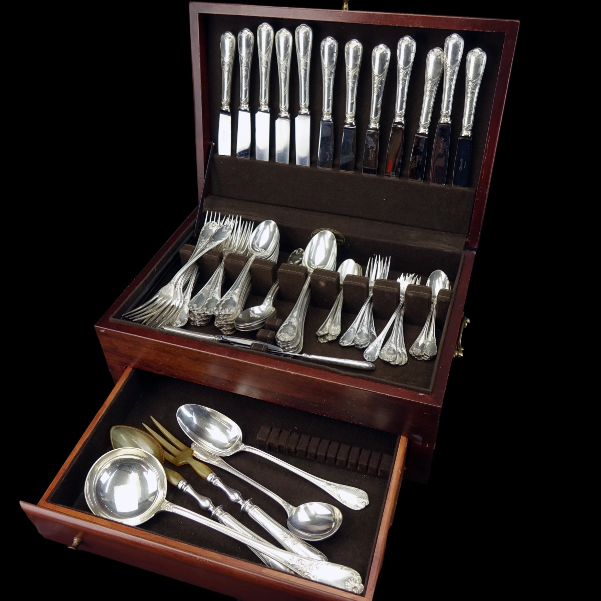 Ninety One (91) Pc Christofle Flatware