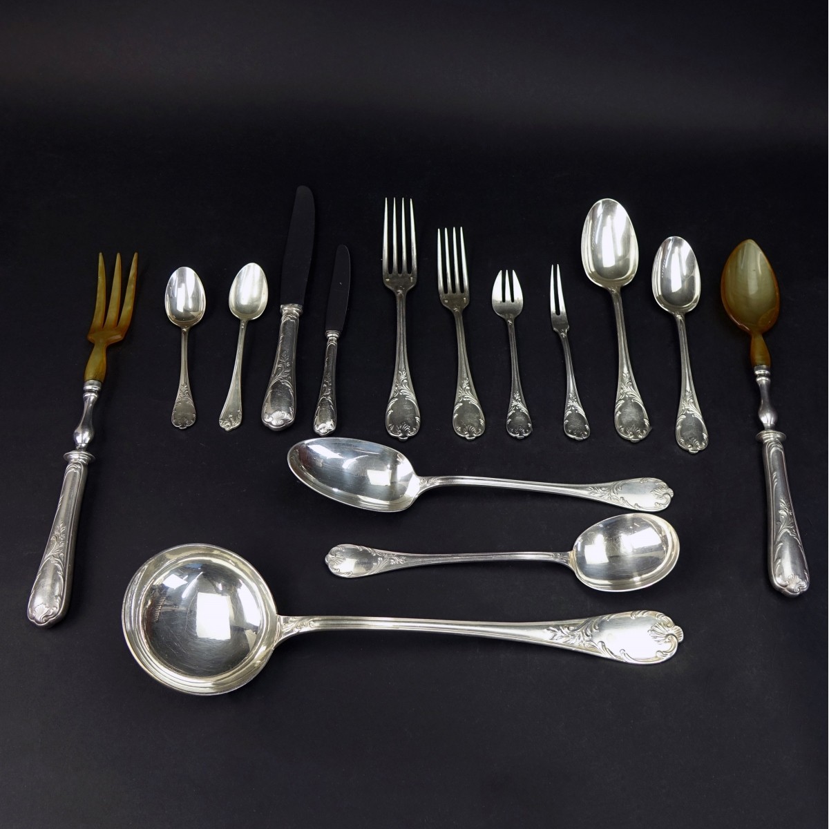 Ninety One (91) Pc Christofle Flatware