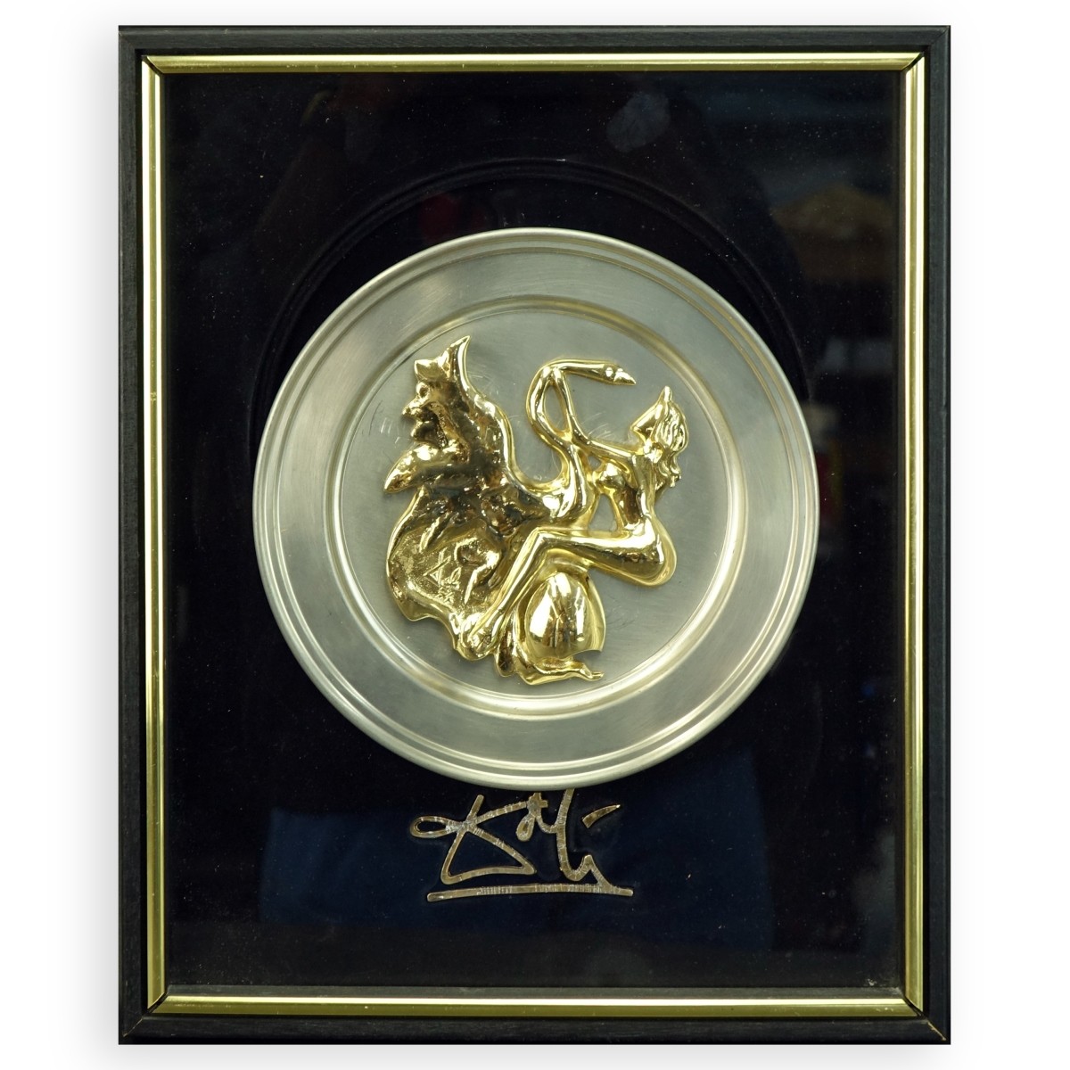 Dali (1904-1989) Leda and the Swan Pewter Plate