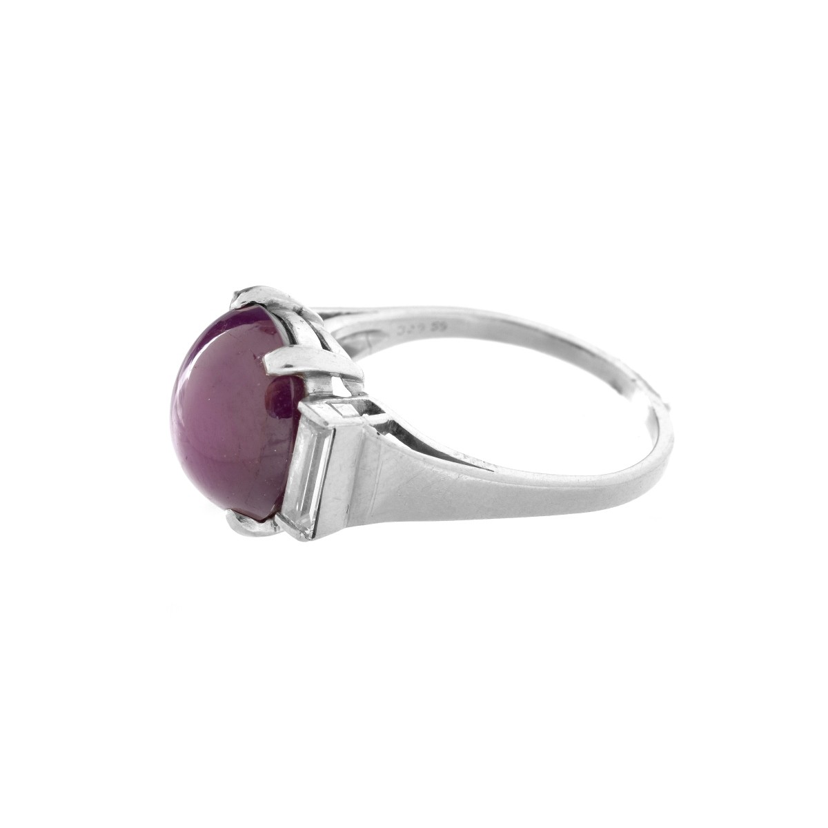 GIA Burma Ruby, Diamond and Platinum Ring