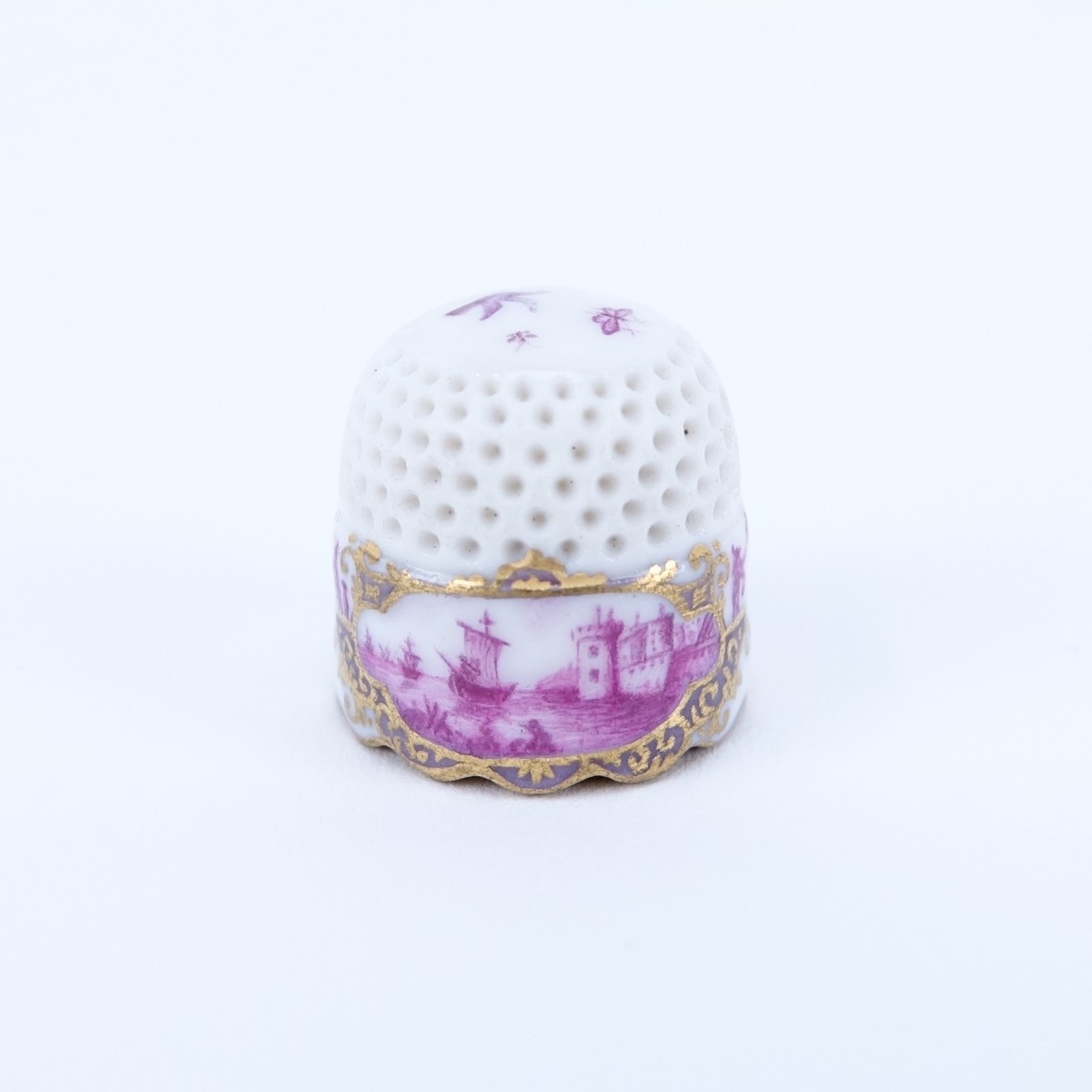 Mid 18C Meissen Porcelain Thimble