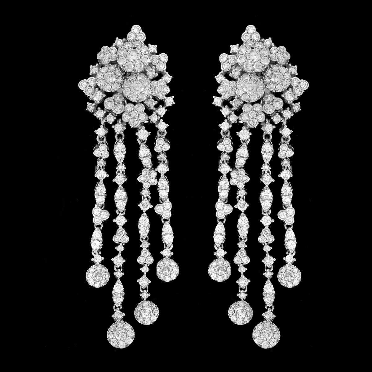 Diamond and 18K Earrings