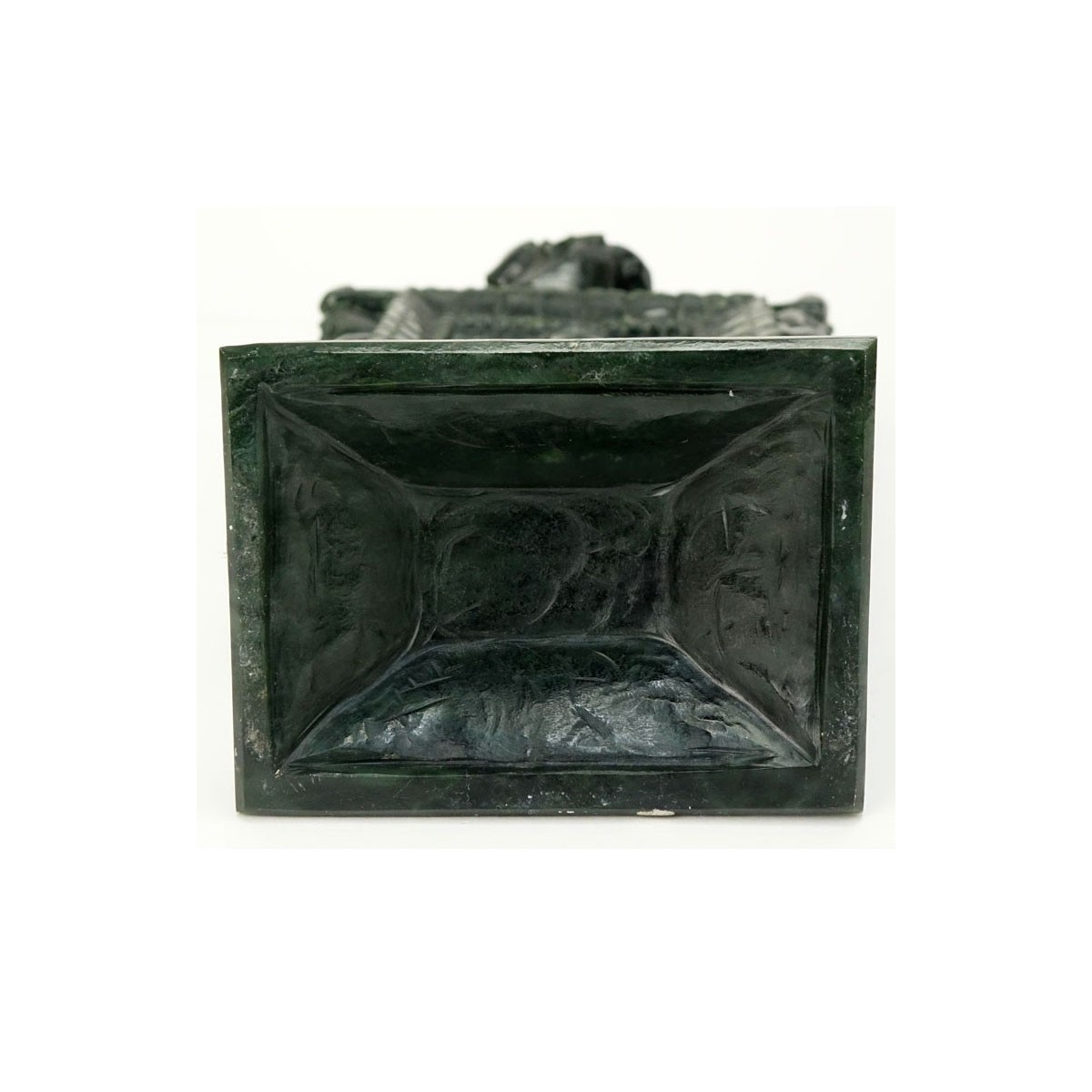 20C Chinese Dk Green Jade Plaque