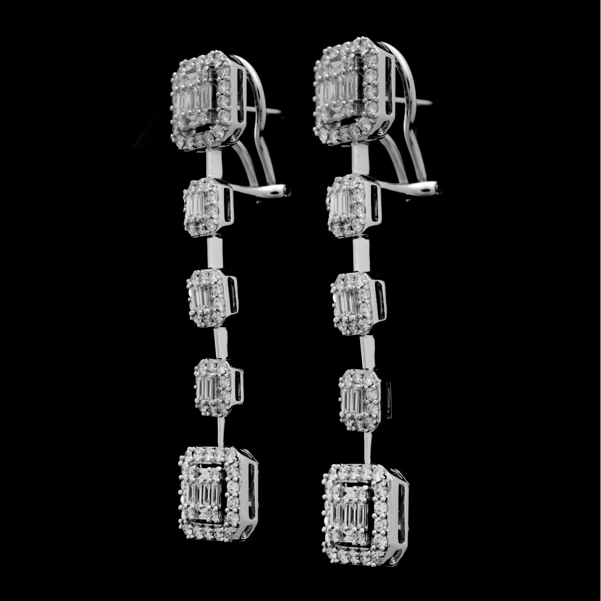 Diamond and 18K Earrings