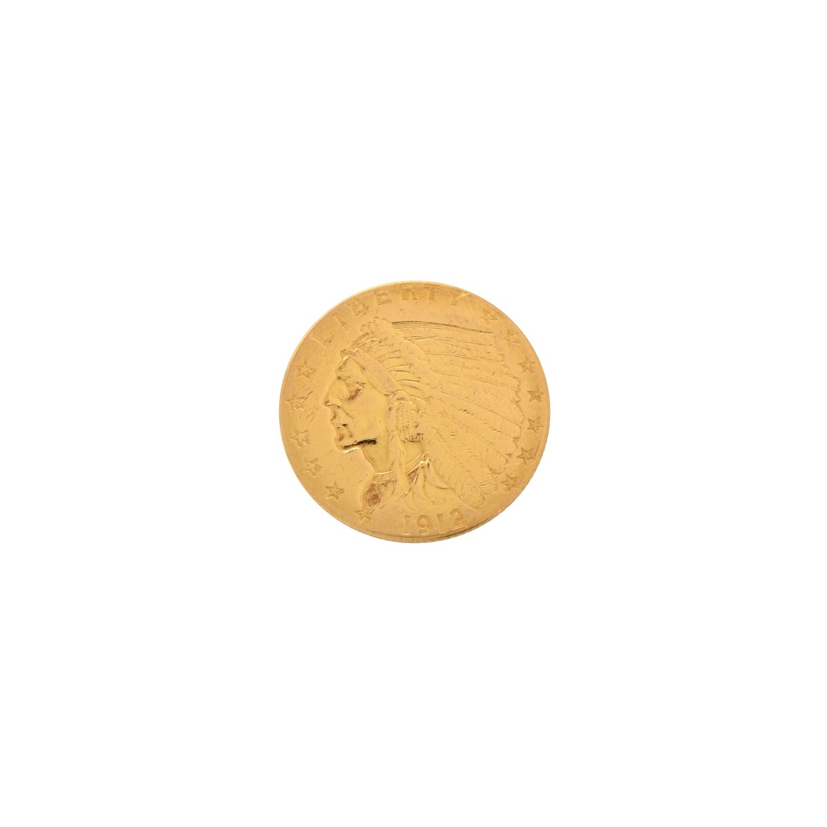 1912 US Gold Indian Head $2.50