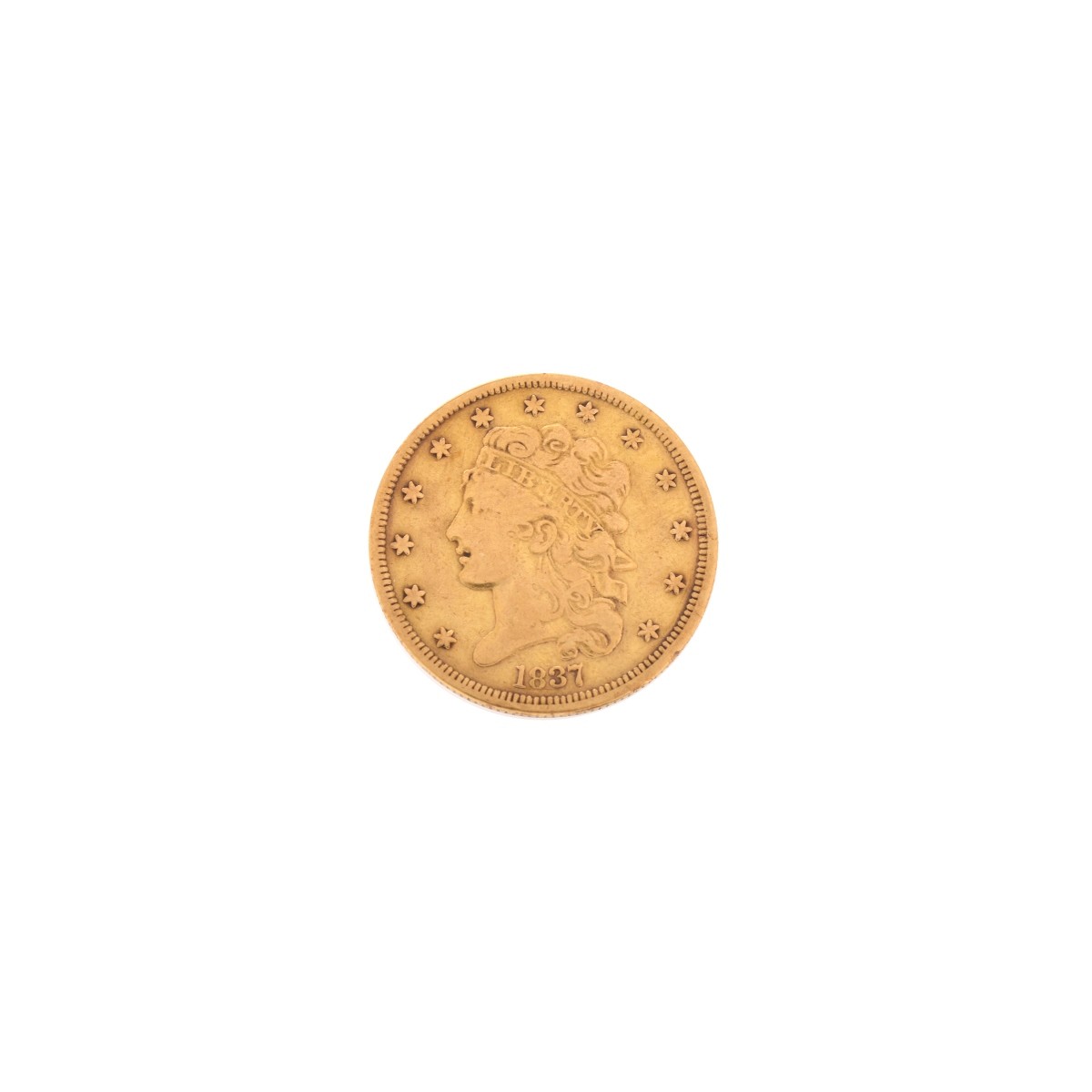 1837 US Gold Classic Head $5