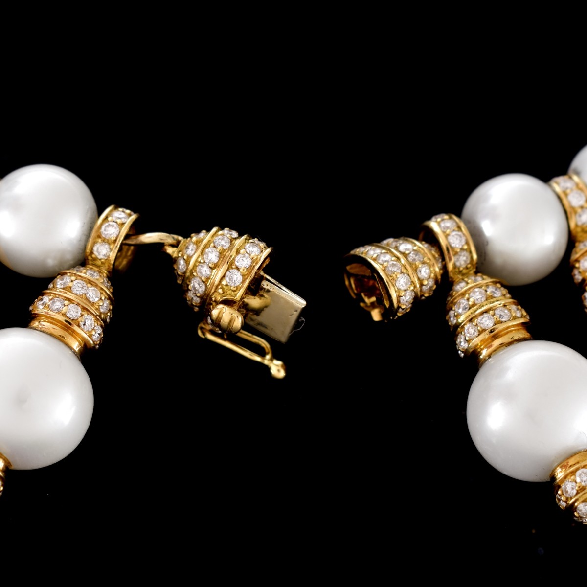 Vintage Diamond, Pearl and 18K Necklace