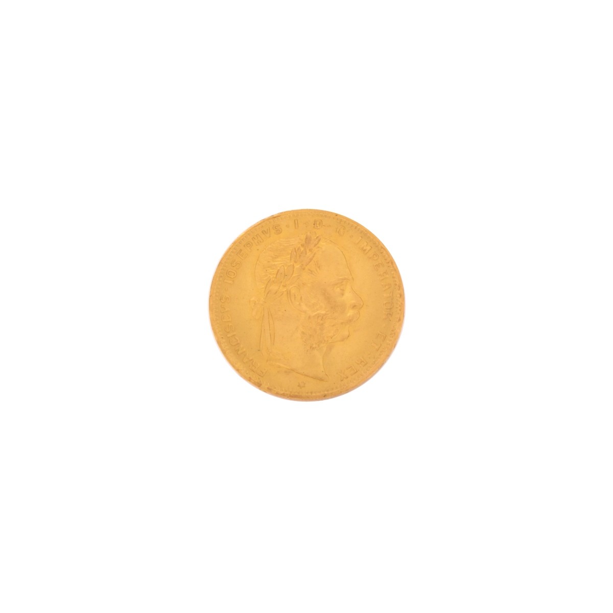 1892 Austrian Gold 8 Florins/20 Francs
