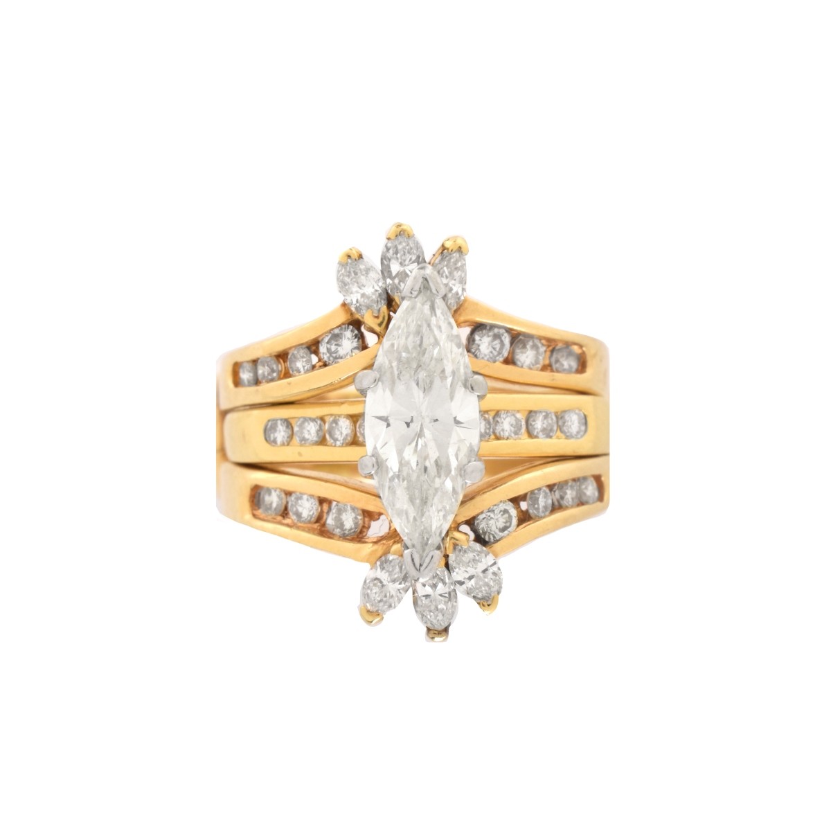 Diamond and 14K Ring Set