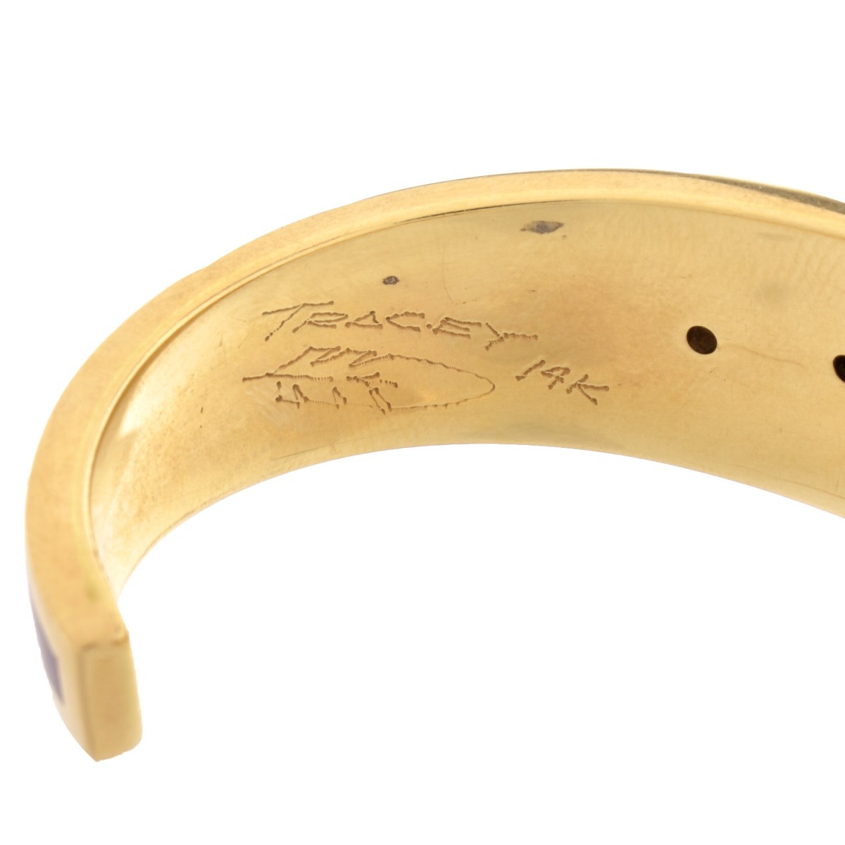 Ray Tracey Diamond and 14K Bangle