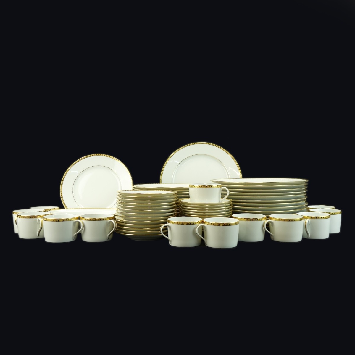 68 Tiffany Limoges Gold Band Dinner Set