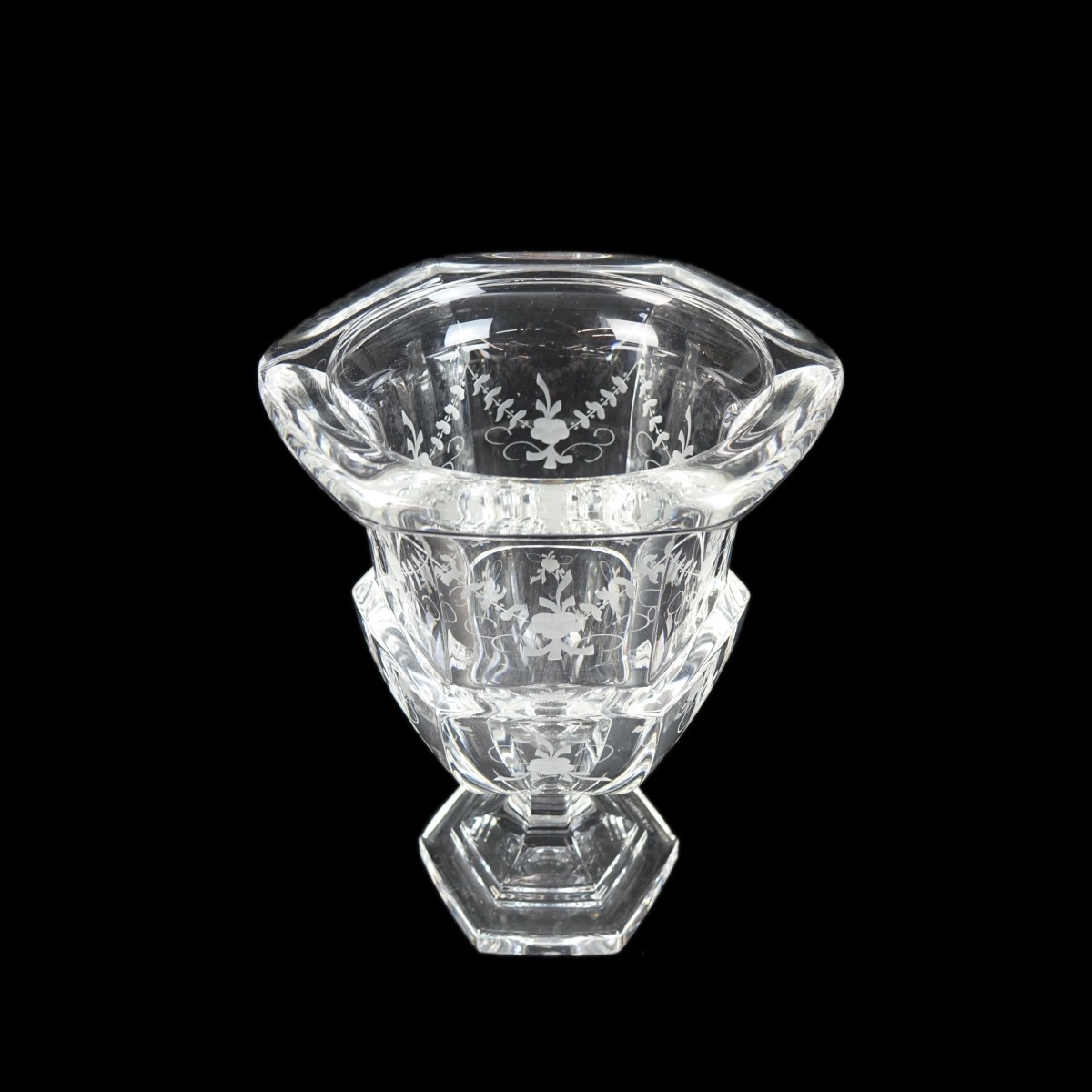 Tiffany & Co. Etched Crystal Urn