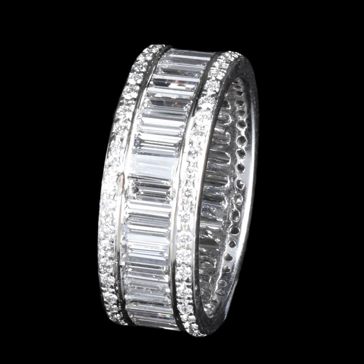 Diamond and White Gold Eternity Band