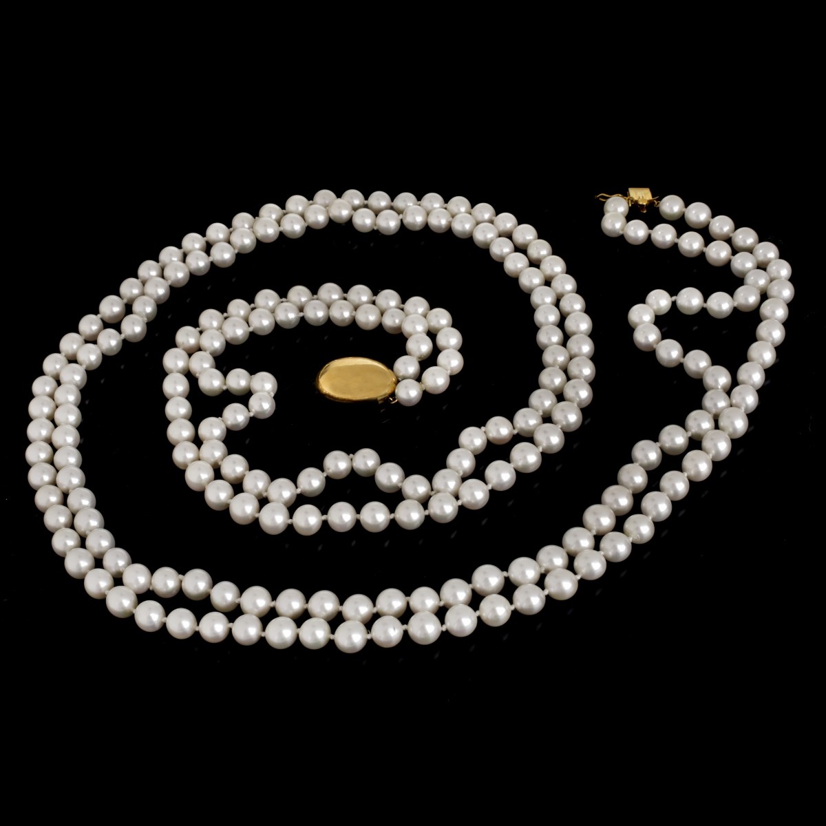 Vintage 8mm Pearl and 14K Necklace