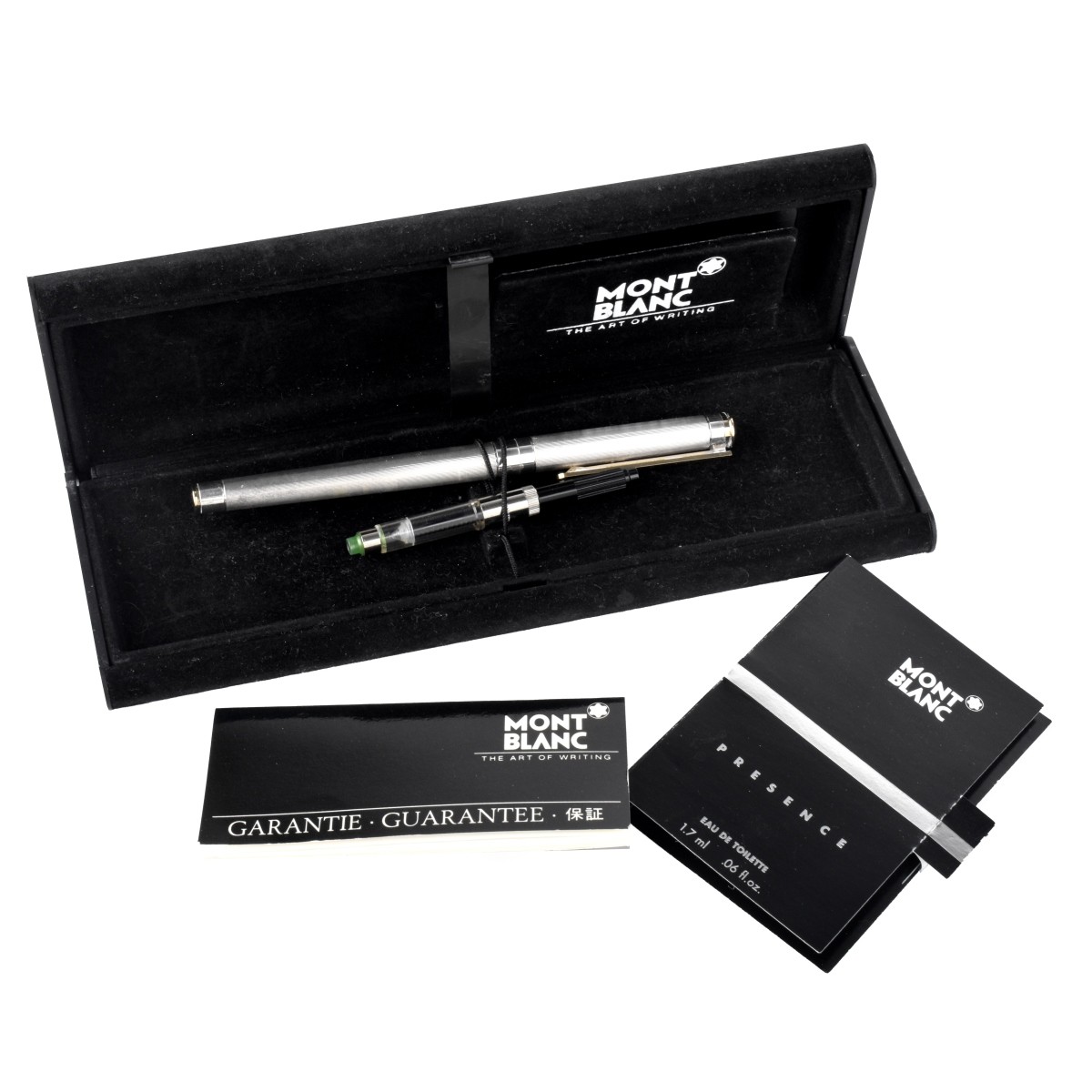 Montblanc Silver Flat Top Fountian Pen
