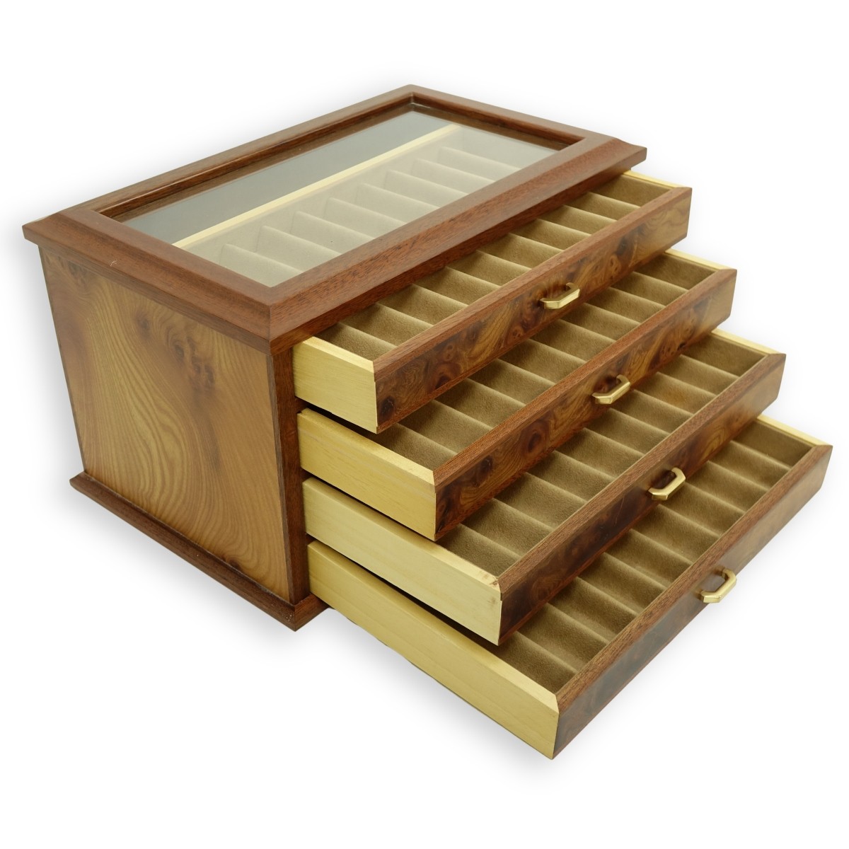 Agrestin Italy Briarwood 4 Drawer Pen Box