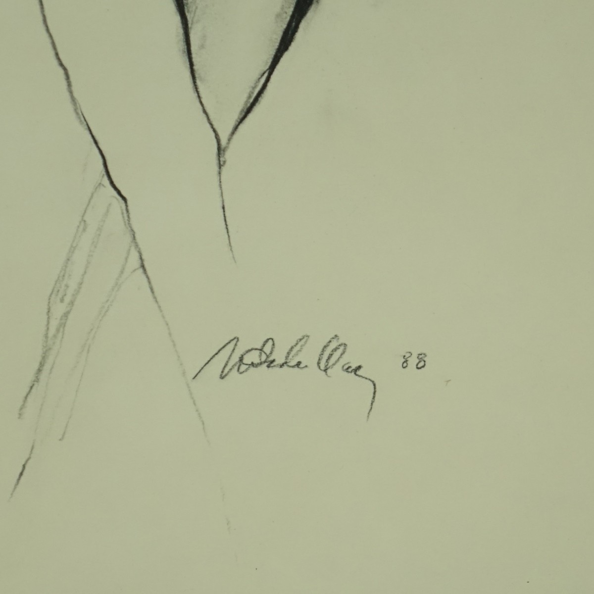 Nude Woman Pose Ink Sketch