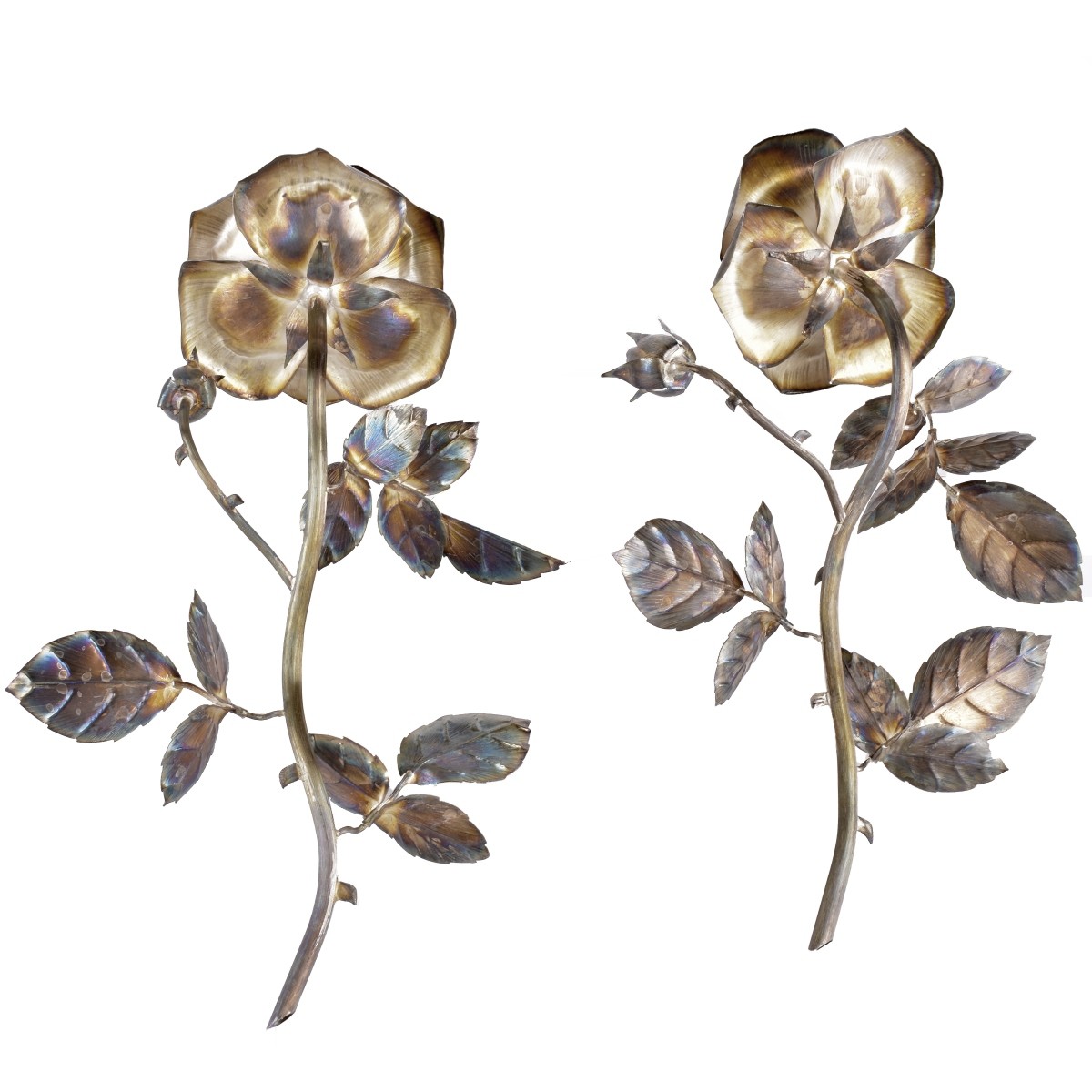 Pair of Sterling Flowers